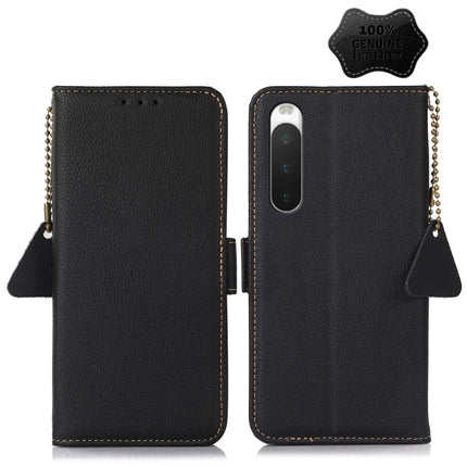 Side-Magnetic TJ Genuine Leather RFID Phone Case