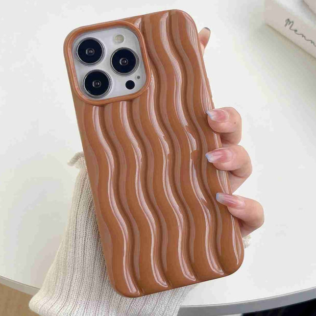 Varnishing 3D Water Wave Texture Phone Case