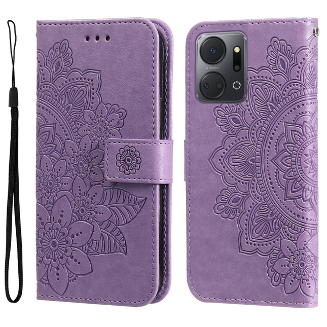 7-petal Flowers Embossing Leather Phone Case