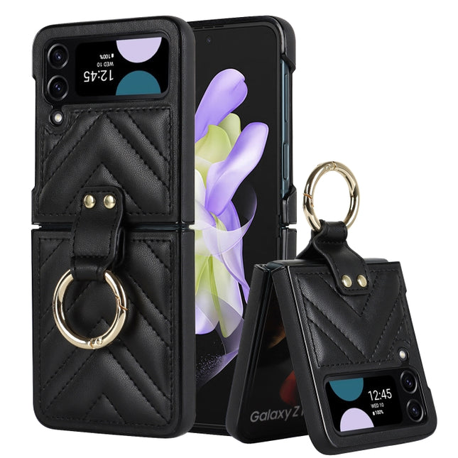 V-shaped Folding Protective Phone Case with Folding Ring