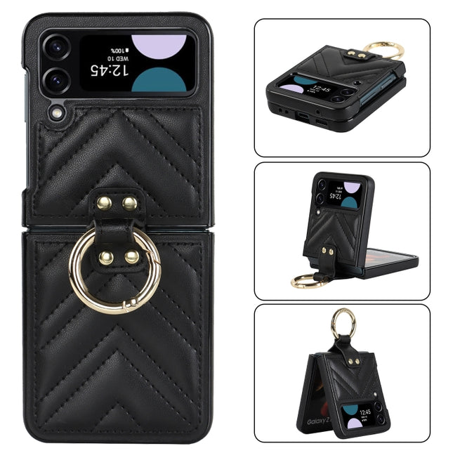 V-shaped Folding Protective Phone Case with Folding Ring