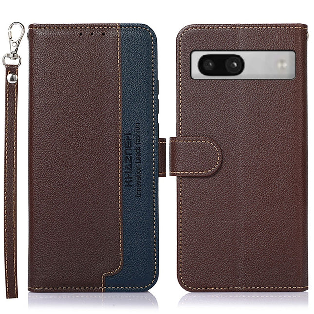 KHAZNEH Litchi Texture Leather RFID Phone Case, For Google Pixel 7a, For Xiaomi Redmi Note 12 4G Global, For Samsung Galaxy M14 5G