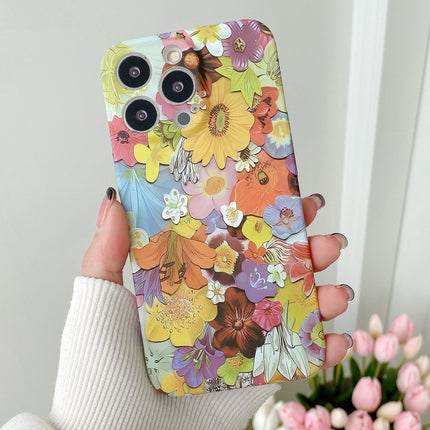 Water Sticker Flower Pattern PC Phone Case
