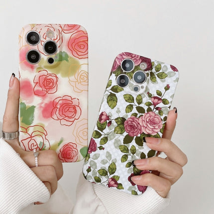 Water Sticker Flower Pattern PC Phone Case