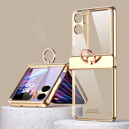 Electroplating Frame Ring Transparent Suction Phone Case with Protective Film
