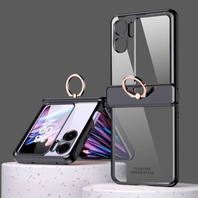 Electroplating Frame Ring Transparent Suction Phone Case with Protective Film