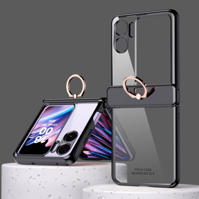 Electroplating Frame Transparent Suction Phone Case with Ring