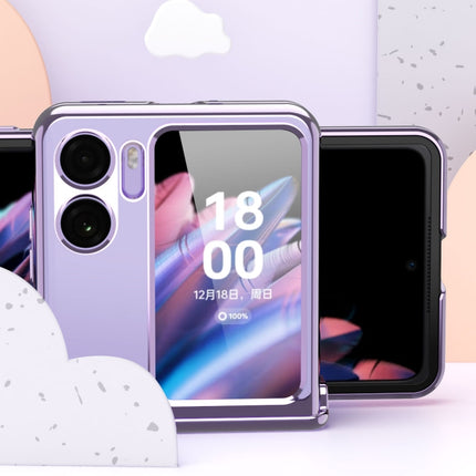 Electroplating Frame Transparent Phone Case with Hinge