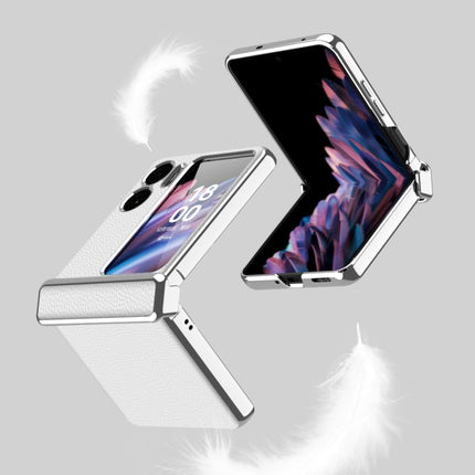 Litchi Pattern Electroplating Frame Magnetic Phone Case