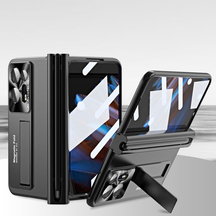 Integrated Metal Hinge All-inclusive Phone Case with Pen Slot