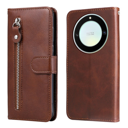 Calf Texture Zipper Leather Phone Case