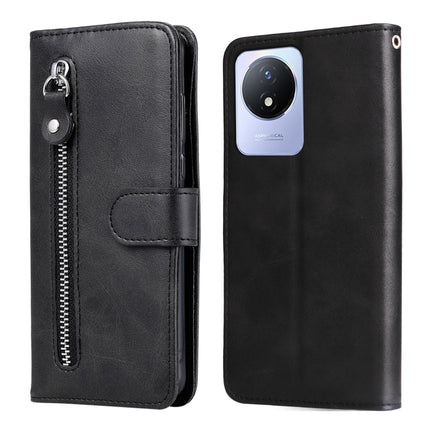 Calf Texture Zipper Leather Phone Case