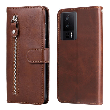 Calf Texture Zipper Leather Phone Case