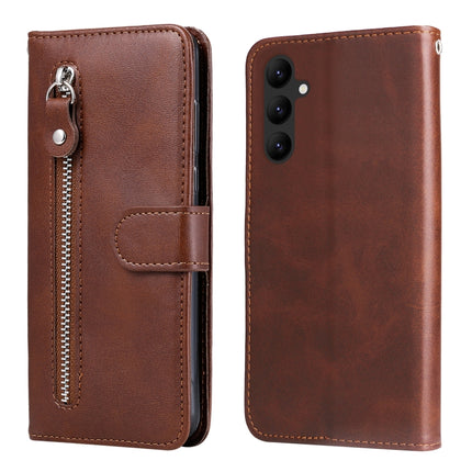 Calf Texture Zipper Leather Phone Case
