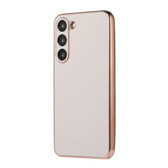 Waves Series Nano Electroplating Genuine Leather Phone Case