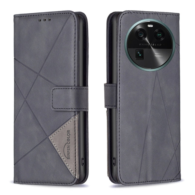 Magnetic Buckle Rhombus Texture Leather Phone Case