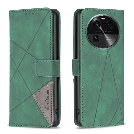 Magnetic Buckle Rhombus Texture Leather Phone Case