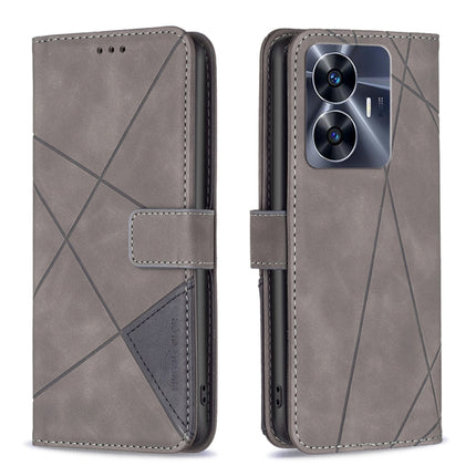 Magnetic Buckle Rhombus Texture Leather Phone Case