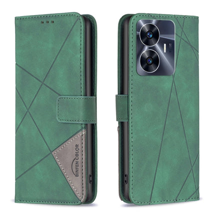 Magnetic Buckle Rhombus Texture Leather Phone Case