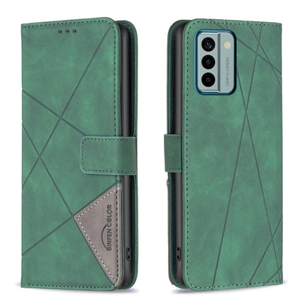 Magnetic Buckle Rhombus Texture Leather Phone Case
