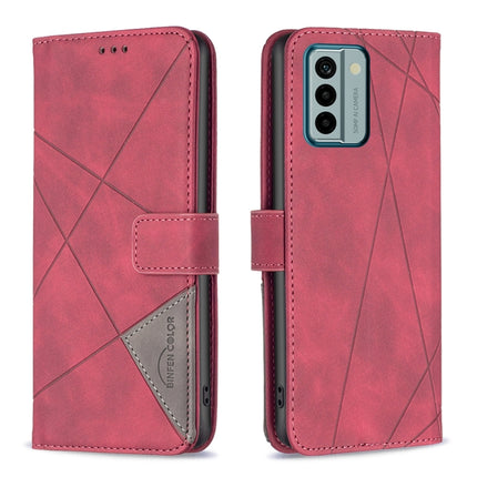 Magnetic Buckle Rhombus Texture Leather Phone Case