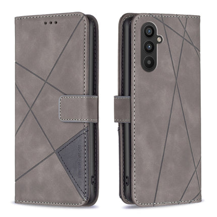 Magnetic Buckle Rhombus Texture Leather Phone Case