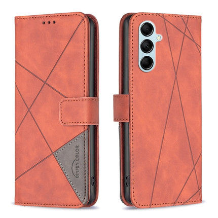 Magnetic Buckle Rhombus Texture Leather Phone Case