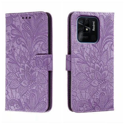 Lace Flower Embossing Flip Leather Phone Case
