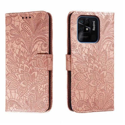 Lace Flower Embossing Flip Leather Phone Case