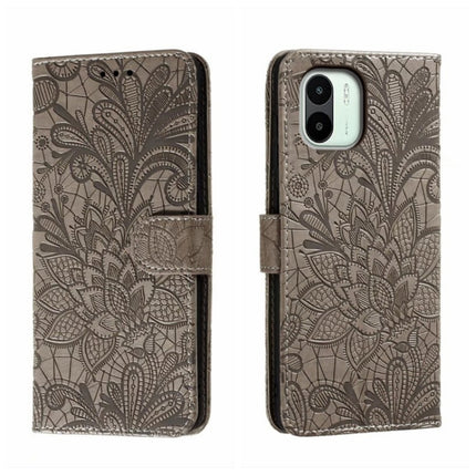 Lace Flower Embossing Flip Leather Phone Case
