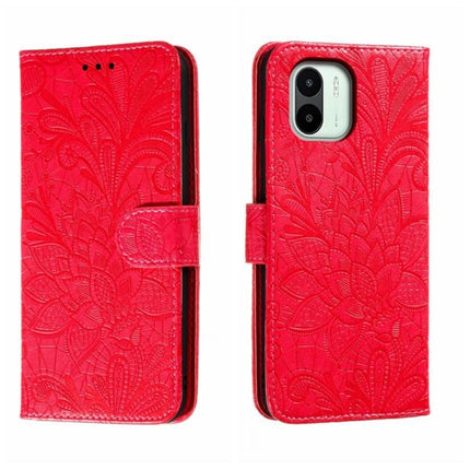Lace Flower Embossing Flip Leather Phone Case
