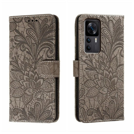 Lace Flower Embossing Flip Leather Phone Case