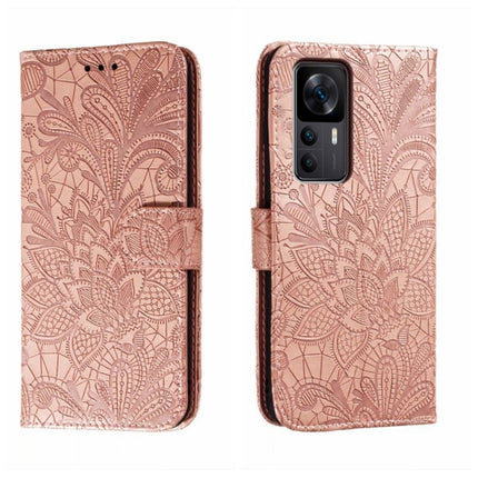 Lace Flower Embossing Flip Leather Phone Case