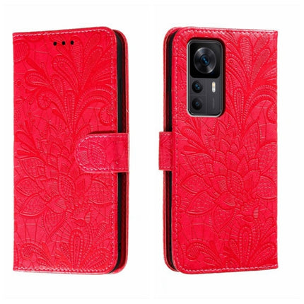 Lace Flower Embossing Flip Leather Phone Case