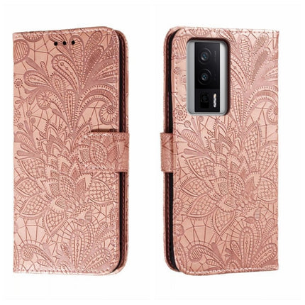 Lace Flower Embossing Flip Leather Phone Case