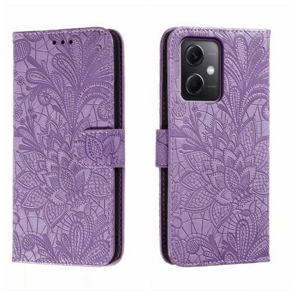 Lace Flower Embossing Flip Leather Phone Case