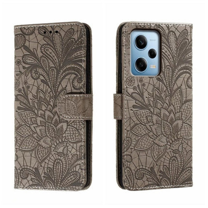 Lace Flower Embossing Flip Leather Phone Case
