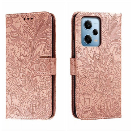 Lace Flower Embossing Flip Leather Phone Case