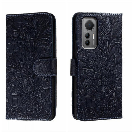 Lace Flower Embossing Flip Leather Phone Case