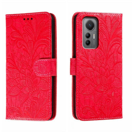 Lace Flower Embossing Flip Leather Phone Case