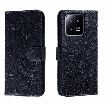 Lace Flower Embossing Flip Leather Phone Case