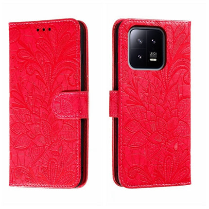 Lace Flower Embossing Flip Leather Phone Case