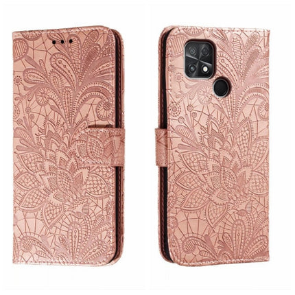 Lace Flower Embossing Flip Leather Phone Case