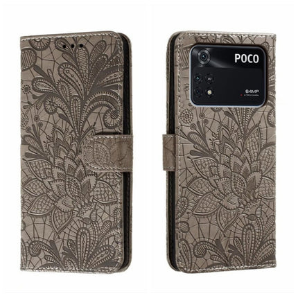 Lace Flower Embossing Flip Leather Phone Case