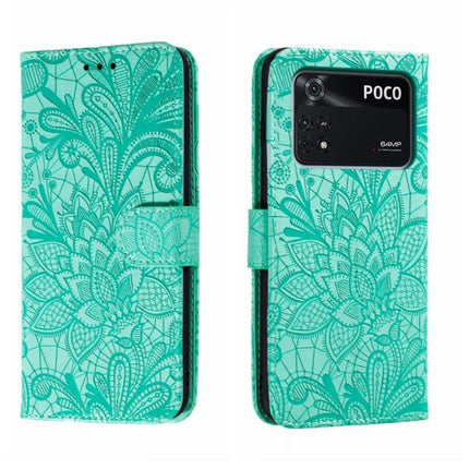 Lace Flower Embossing Flip Leather Phone Case