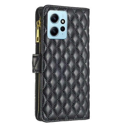Diamond Lattice Zipper Wallet Leather Flip Phone Case