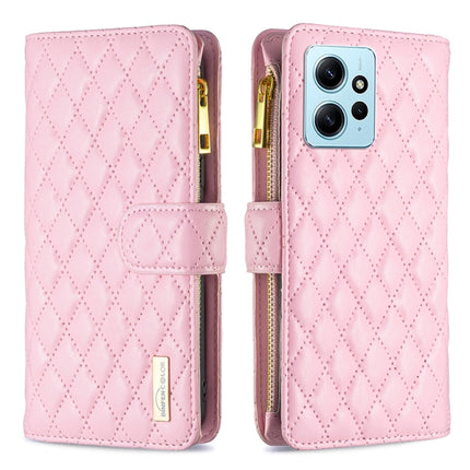 Diamond Lattice Zipper Wallet Leather Flip Phone Case
