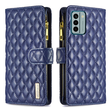 Diamond Lattice Zipper Wallet Leather Flip Phone Case