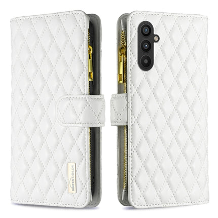 Diamond Lattice Zipper Wallet Leather Flip Phone Case