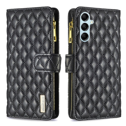 Diamond Lattice Zipper Wallet Leather Flip Phone Case